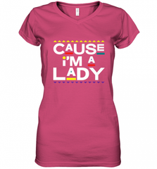 Cause I'm A Lady Damn Gina T Shirt 90s TV Show Men Funny Women's V-Neck T-Shirt Women's V-Neck T-Shirt - HHHstores