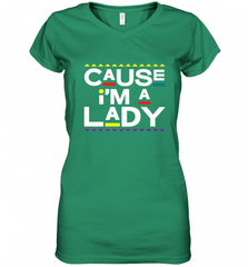 Cause I'm A Lady Damn Gina T Shirt 90s TV Show Men Funny Women's V-Neck T-Shirt Women's V-Neck T-Shirt - HHHstores