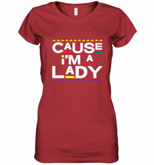 Cause I'm A Lady Damn Gina T Shirt 90s TV Show Men Funny Women's V-Neck T-Shirt Women's V-Neck T-Shirt - HHHstores