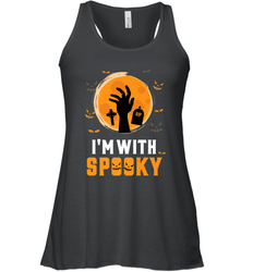 I'm With Spooky  Scary Halloween Costume Gift Women's Racerback Tank