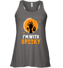 I'm With Spooky  Scary Halloween Costume Gift Women's Racerback Tank Women's Racerback Tank - HHHstores