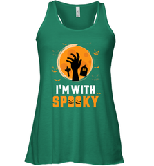 I'm With Spooky  Scary Halloween Costume Gift Women's Racerback Tank Women's Racerback Tank - HHHstores