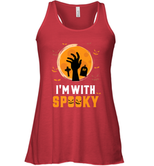 I'm With Spooky  Scary Halloween Costume Gift Women's Racerback Tank Women's Racerback Tank - HHHstores