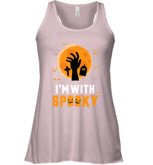 I'm With Spooky  Scary Halloween Costume Gift Women's Racerback Tank Women's Racerback Tank - HHHstores