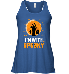 I'm With Spooky  Scary Halloween Costume Gift Women's Racerback Tank Women's Racerback Tank - HHHstores