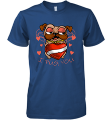 I Pug You Cute Valentines Day Love Heart Pug Dog Valentine Men's Premium T-Shirt Men's Premium T-Shirt - HHHstores