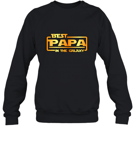 The best Papa in the galaxy Crewneck Sweatshirt Crewneck Sweatshirt / Black / S Crewneck Sweatshirt - HHHstores