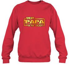 The best Papa in the galaxy Crewneck Sweatshirt Crewneck Sweatshirt - HHHstores