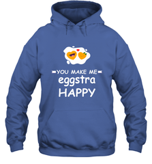 You Make Me Eggstra happy,Funny Valentine His and Her Couple Hooded Sweatshirt Hooded Sweatshirt - HHHstores