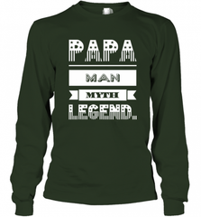 Papa Man Myth Legend Father's Day Dad Veteran Gift Long Sleeve T-Shirt Long Sleeve T-Shirt - HHHstores