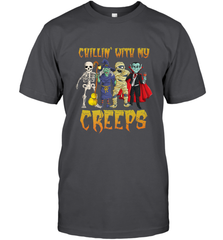 Chillin With My Creeps Vampire Halloween Skeleton Witch Men's T-Shirt Men's T-Shirt - HHHstores