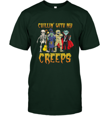 Chillin With My Creeps Vampire Halloween Skeleton Witch Men's T-Shirt Men's T-Shirt - HHHstores