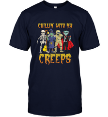 Chillin With My Creeps Vampire Halloween Skeleton Witch Men's T-Shirt Men's T-Shirt - HHHstores