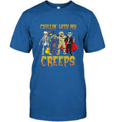 Chillin With My Creeps Vampire Halloween Skeleton Witch Men's T-Shirt Men's T-Shirt - HHHstores