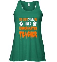 You Can't Scare Me I'm A Kindergarten Teacher Halloween Women's Racerback Tank Women's Racerback Tank - HHHstores