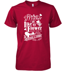 A mother is like a flower each one is beautiful and unique Men's Premium T-Shirt Men's Premium T-Shirt - HHHstores