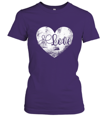 Love Valentines Day Heart Vintage Gift For Men Women Women's T-Shirt Women's T-Shirt - HHHstores