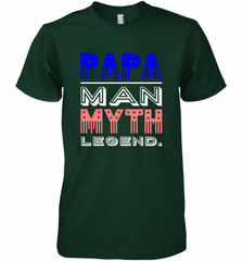 Papa Man Myth Legend Father's Day Dad Veteran Men's Premium T-Shirt Men's Premium T-Shirt - HHHstores