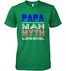 Papa Man Myth Legend Father's Day Dad Veteran Men's Premium T-Shirt Men's Premium T-Shirt - HHHstores