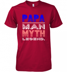 Papa Man Myth Legend Father's Day Dad Veteran Men's Premium T-Shirt Men's Premium T-Shirt - HHHstores