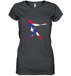 Puerto Rico Baseball Shirt  Cute Famous Island Game Gift Women's V-Neck T-Shirt