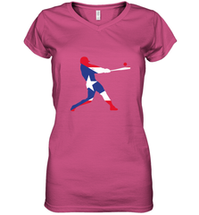 Puerto Rico Baseball Shirt  Cute Famous Island Game Gift Women's V-Neck T-Shirt Women's V-Neck T-Shirt - HHHstores