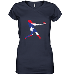 Puerto Rico Baseball Shirt  Cute Famous Island Game Gift Women's V-Neck T-Shirt