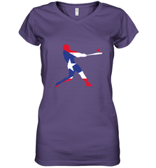 Puerto Rico Baseball Shirt  Cute Famous Island Game Gift Women's V-Neck T-Shirt Women's V-Neck T-Shirt - HHHstores