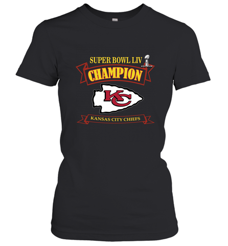 Kansas City Chiefs NFL Pro Line by Fanatics Super Bowl LIV Champions Women's T-Shirt Women's T-Shirt / Black / S Women's T-Shirt - HHHstores