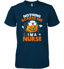 Nurse Halloween Gifts Nothing Scares Me I Am A Nurse Men's Premium T-Shirt Men's Premium T-Shirt - HHHstores