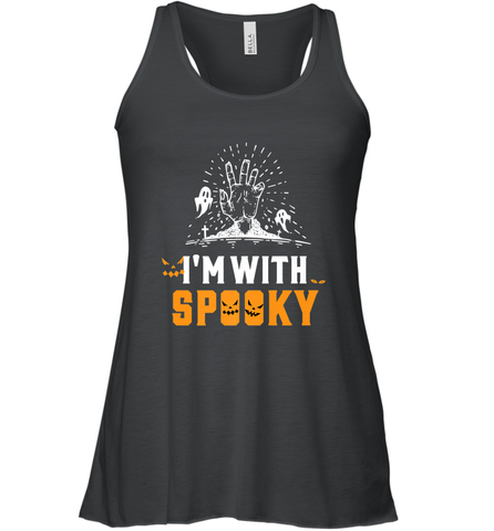 Spooky Halloween Costume Scary Gift Women's Racerback Tank Women's Racerback Tank / Black / XS Women's Racerback Tank - HHHstores