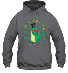 T Rex Dinosaur St. Patrick's Day Irish Funny Hooded Sweatshirt Hooded Sweatshirt - HHHstores