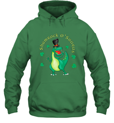 T Rex Dinosaur St. Patrick's Day Irish Funny Hooded Sweatshirt Hooded Sweatshirt - HHHstores
