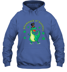 T Rex Dinosaur St. Patrick's Day Irish Funny Hooded Sweatshirt Hooded Sweatshirt - HHHstores