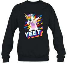 Colorful Dabbing Dancing Unicorn Celebration Yeet Crewneck Sweatshirt Crewneck Sweatshirt - HHHstores
