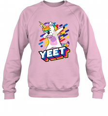 Colorful Dabbing Dancing Unicorn Celebration Yeet Crewneck Sweatshirt Crewneck Sweatshirt - HHHstores