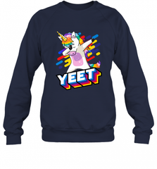 Colorful Dabbing Dancing Unicorn Celebration Yeet Crewneck Sweatshirt Crewneck Sweatshirt - HHHstores
