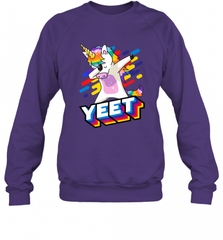 Colorful Dabbing Dancing Unicorn Celebration Yeet Crewneck Sweatshirt Crewneck Sweatshirt - HHHstores