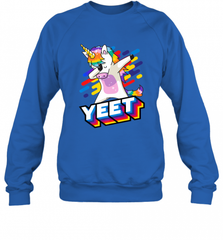 Colorful Dabbing Dancing Unicorn Celebration Yeet Crewneck Sweatshirt Crewneck Sweatshirt - HHHstores