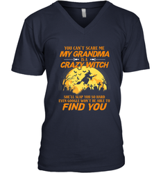 You can't scare me My grandma is a crazy witch Men's V-Neck