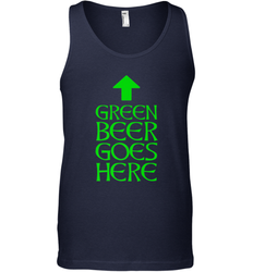 Green Beer Goes Here Funny St. Patrick's Day Men's Tank Top