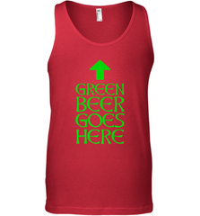 Green Beer Goes Here Funny St. Patrick's Day Men's Tank Top Men's Tank Top - HHHstores