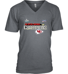 Youth Kansas City Chiefs NFL Pro Line by Fanatics Super Bowl LIV Champions Trophy Men's V-Neck Men's V-Neck - HHHstores