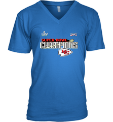 Youth Kansas City Chiefs NFL Pro Line by Fanatics Super Bowl LIV Champions Trophy Men's V-Neck Men's V-Neck - HHHstores