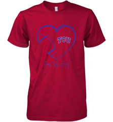 TCU Horned Frogs Football Inside Heart  Team Men's Premium T-Shirt Men's Premium T-Shirt - HHHstores