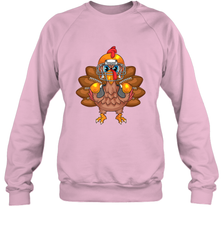 Cool Turkey Football Feathers Funny Thanksgiving Sports Gift Crewneck Sweatshirt Crewneck Sweatshirt - HHHstores
