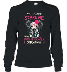You can't Scare Me I'm Breast Cancer Survivor Elephant Funny Long Sleeve T-Shirt Long Sleeve T-Shirt - HHHstores