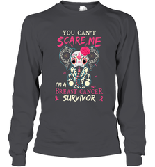 You can't Scare Me I'm Breast Cancer Survivor Elephant Funny Long Sleeve T-Shirt Long Sleeve T-Shirt - HHHstores