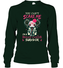 You can't Scare Me I'm Breast Cancer Survivor Elephant Funny Long Sleeve T-Shirt Long Sleeve T-Shirt - HHHstores