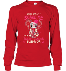 You can't Scare Me I'm Breast Cancer Survivor Elephant Funny Long Sleeve T-Shirt Long Sleeve T-Shirt - HHHstores